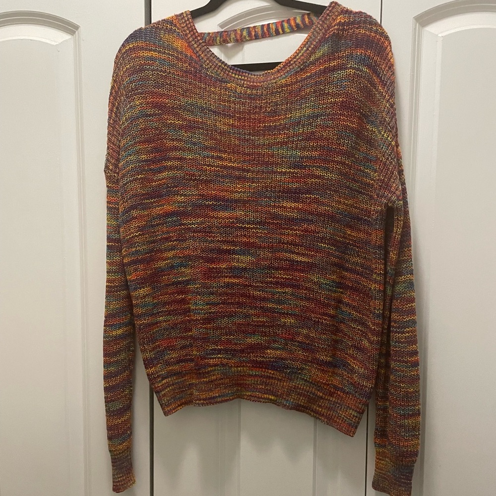 Express Multicolor Women's Sweater - Cut Out Back